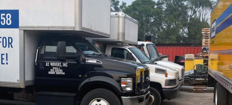 A1 Movers moving trucks ready for a relocation