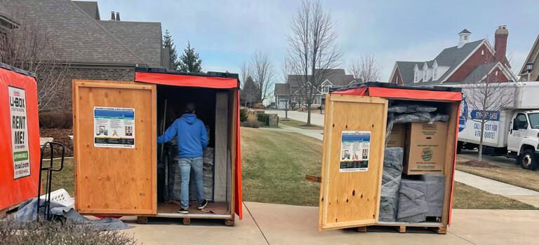A1 Movers loading portable storage containers